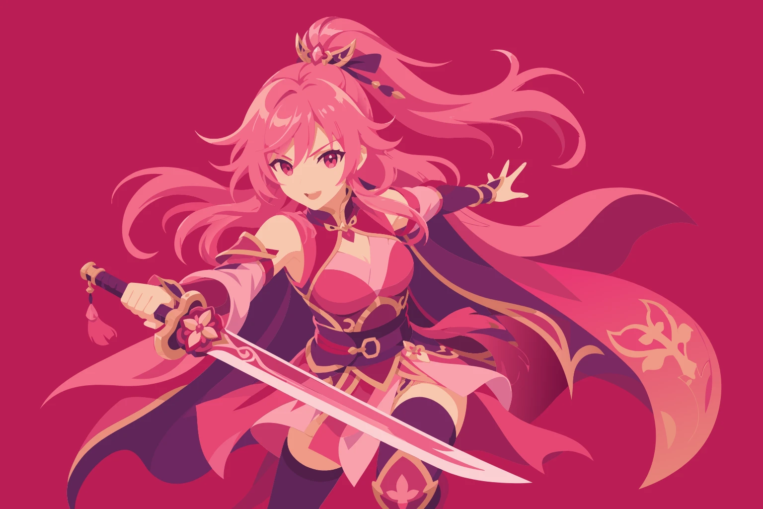 AI-generated anime fantasy character art