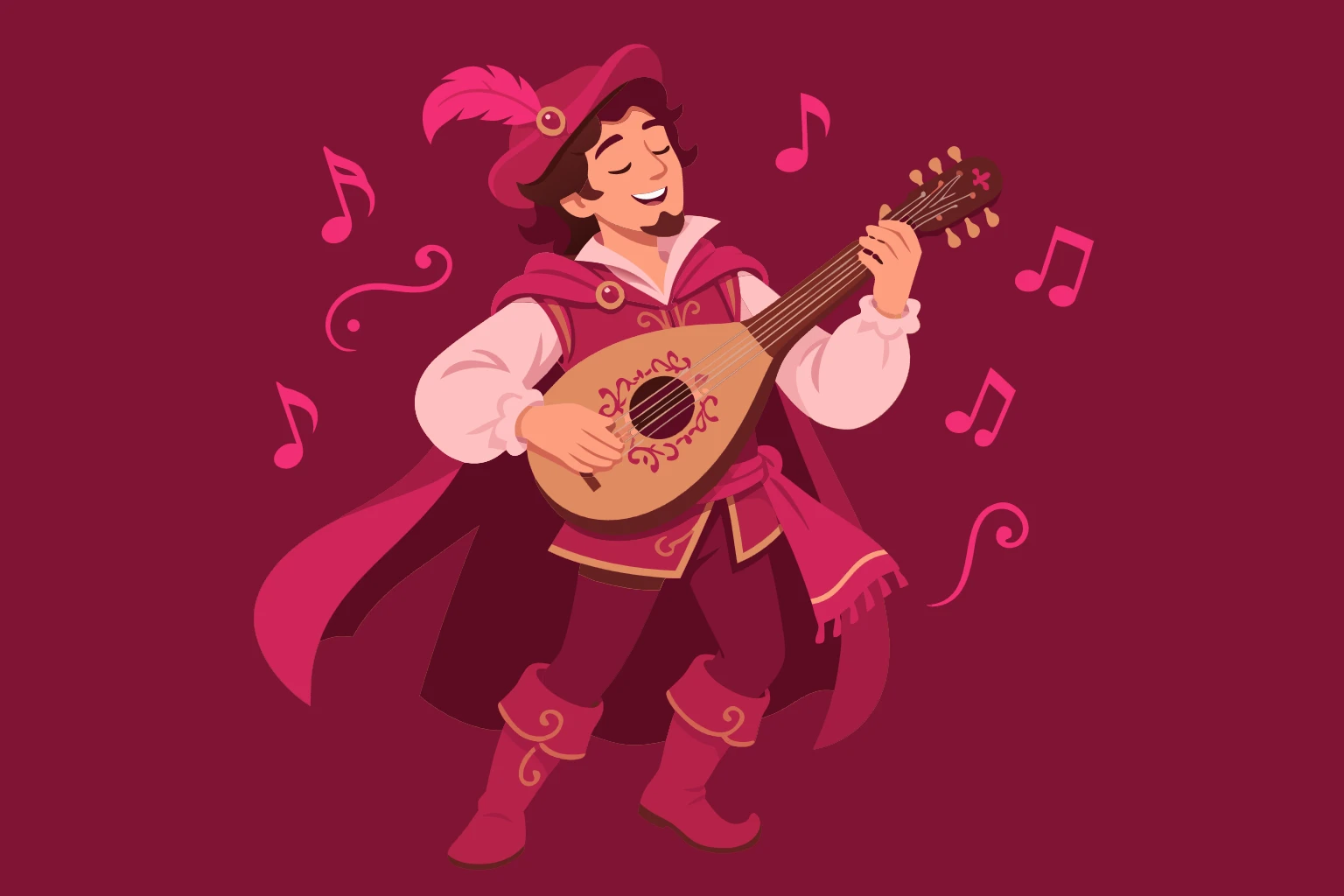AI-generated bard character art