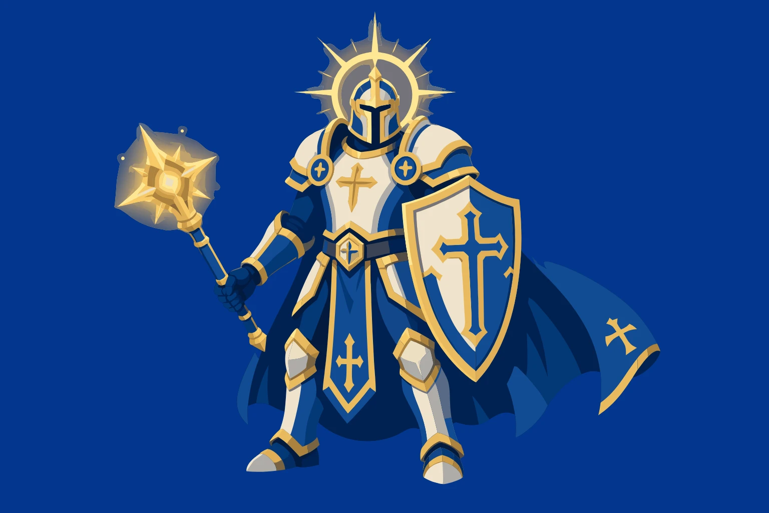 AI-generated cleric paladin character art