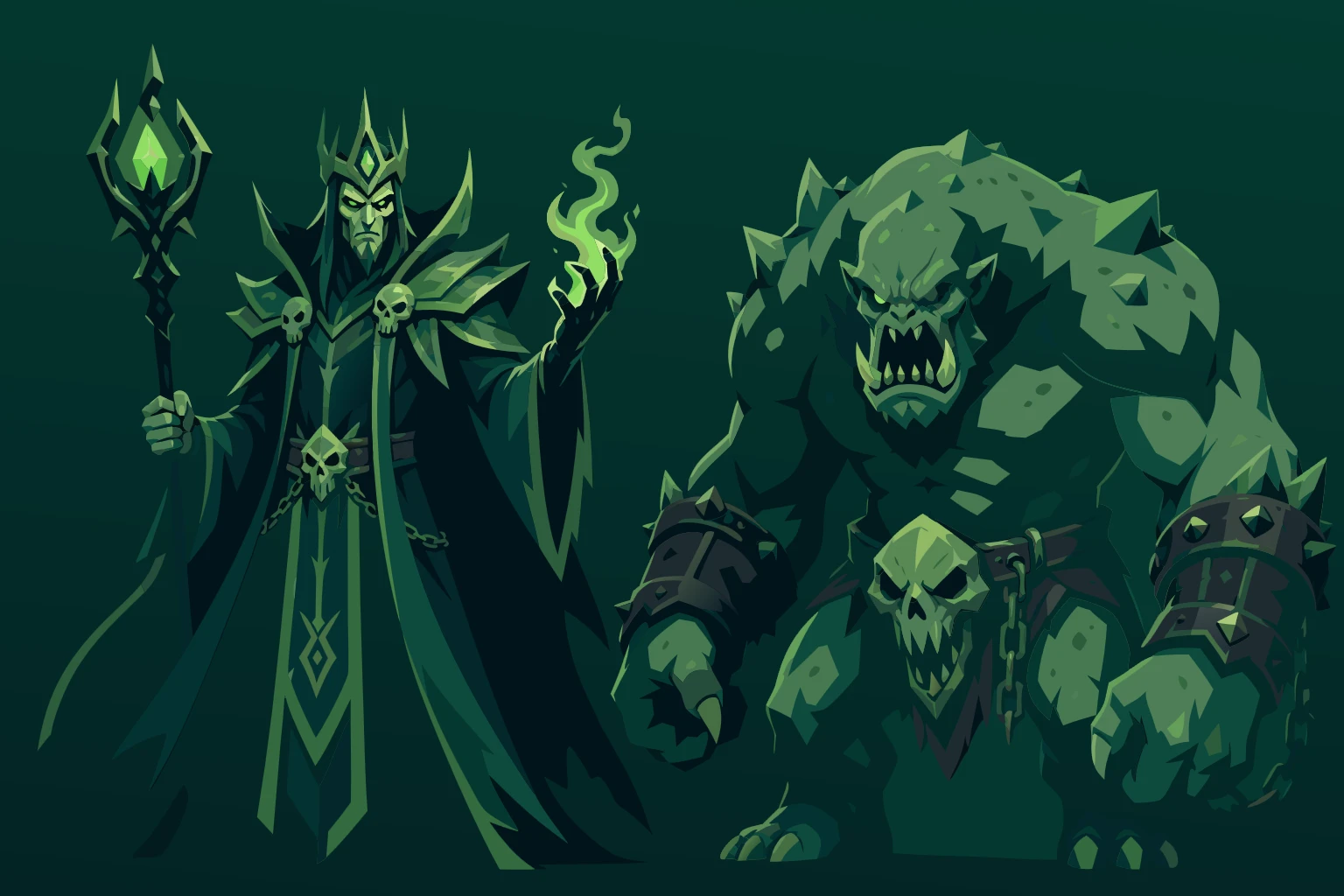 AI-generated monster and villain character art