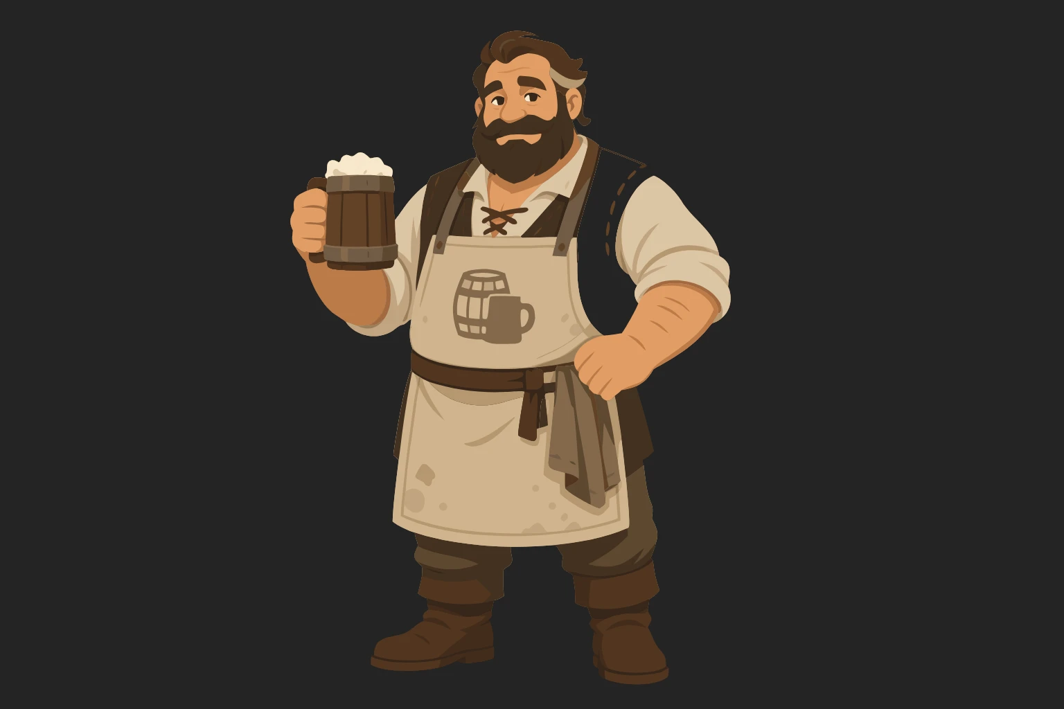 AI-generated town NPC character art