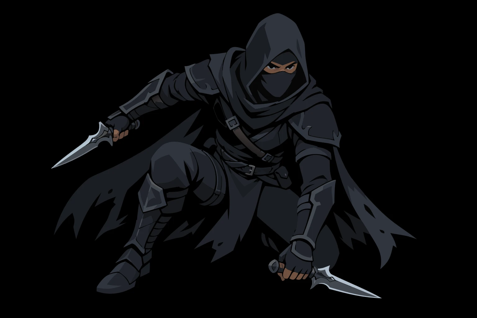 AI-generated rogue assassin character art