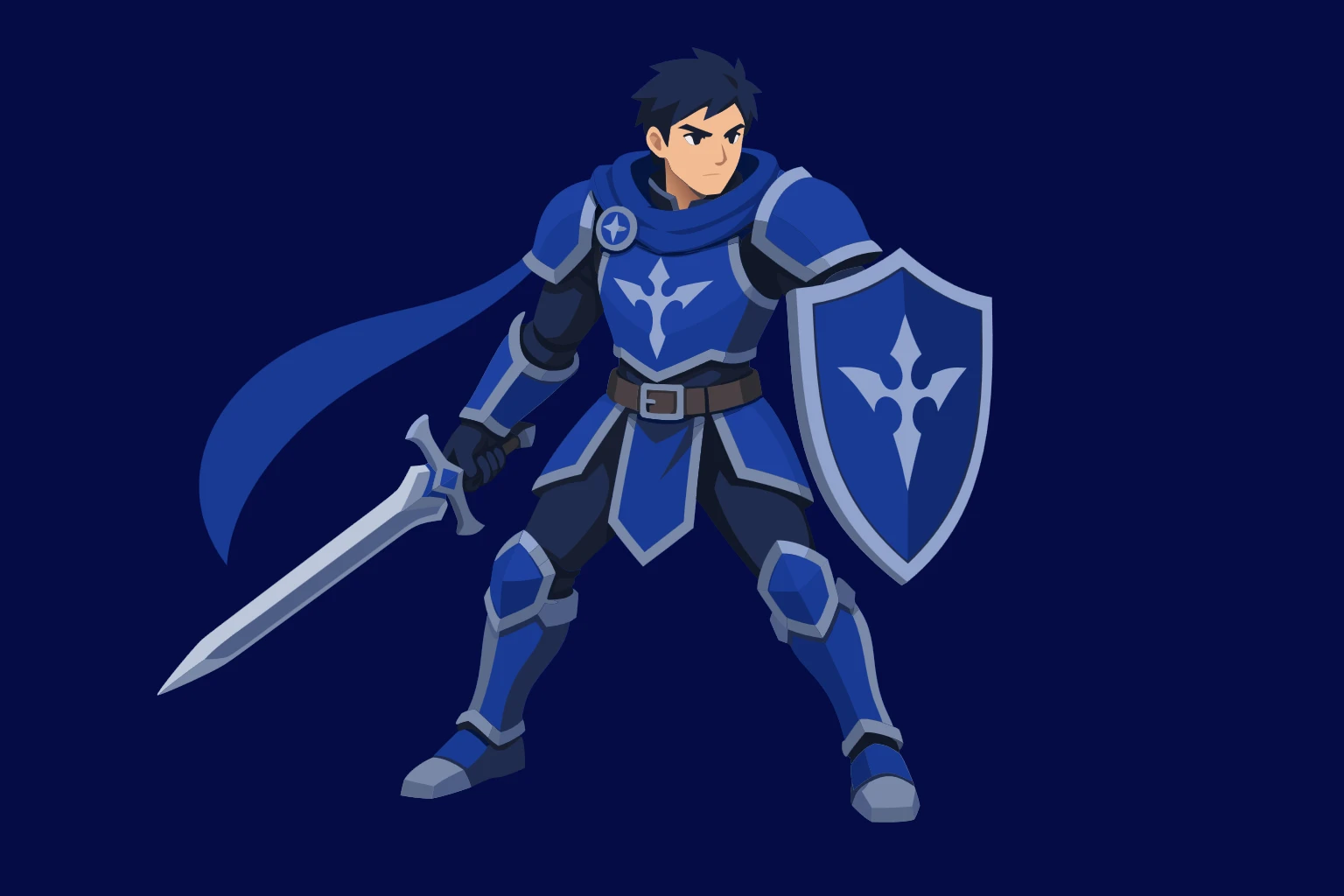 AI-generated RPG hero character art