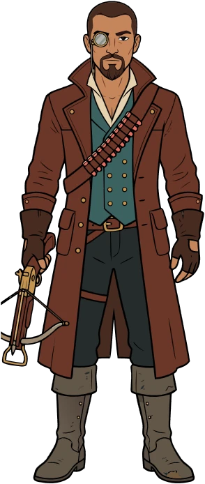 Steampunk sky pirate