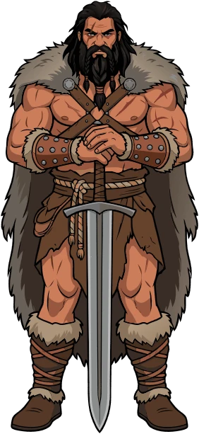 Sword & sorcery barbarian