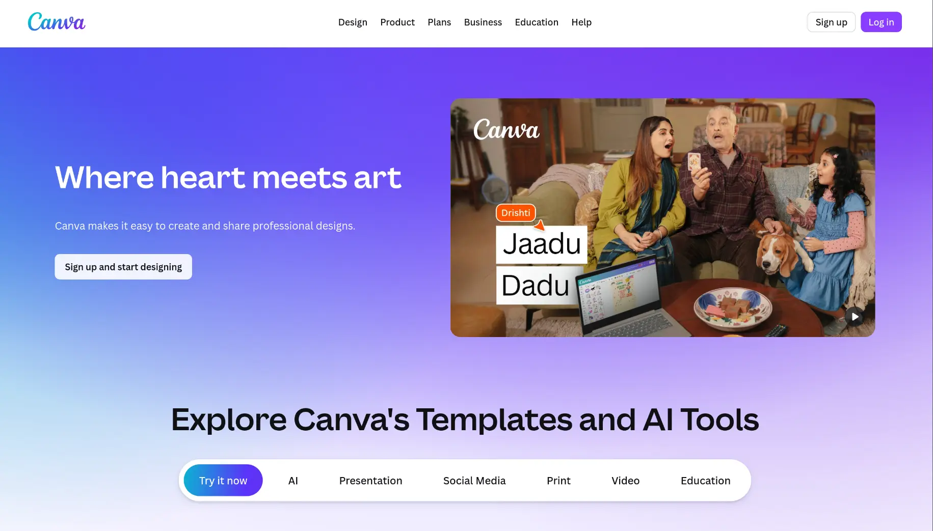 Canva - Best for non designers creating marketing visuals