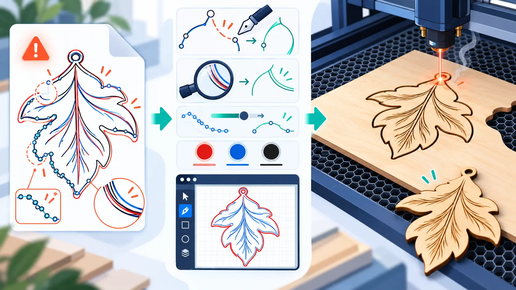 10 Best Ways to Prepare and Fix SVG Files for Laser Cutting in LightBurn, xTool, and Glowforge