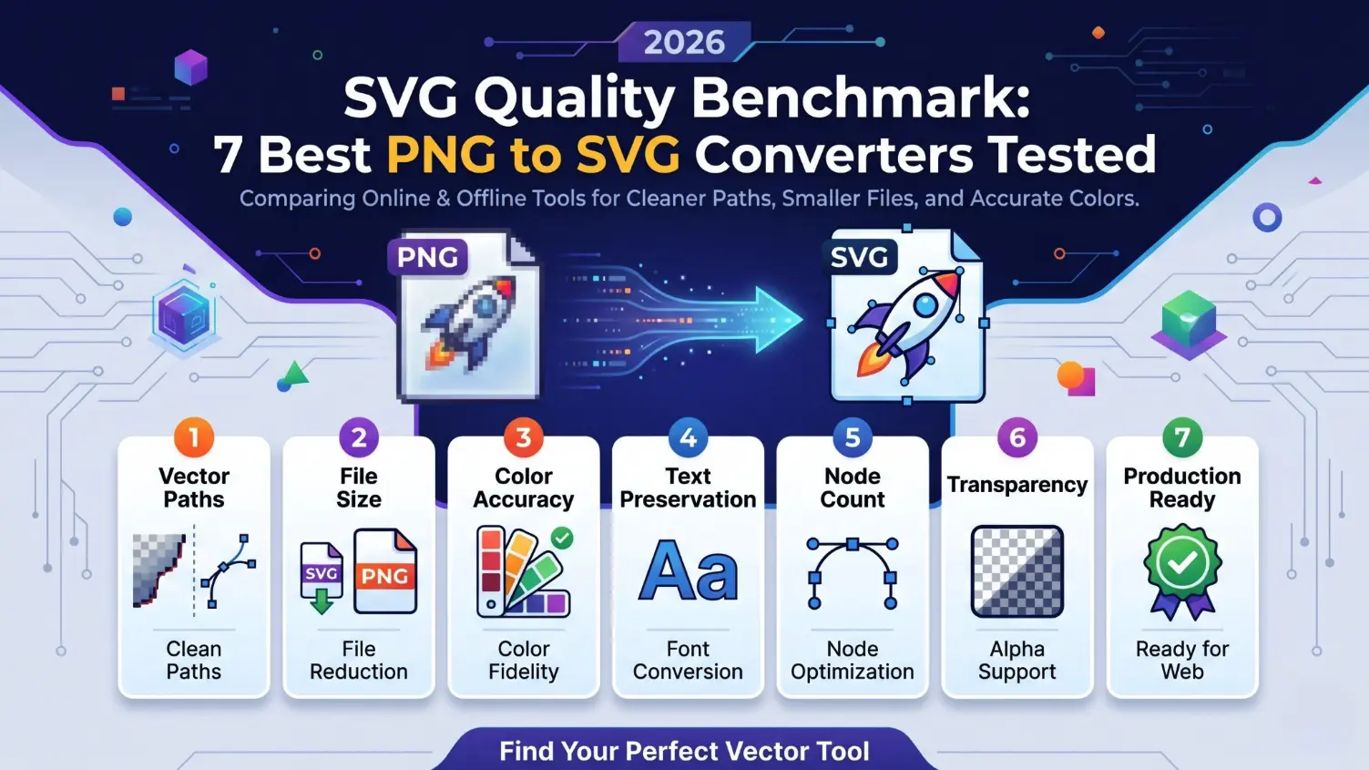 2026 SVG Quality Benchmark: 7 Best Online & Offline PNG to SVG Converters Tested Side-by-Side