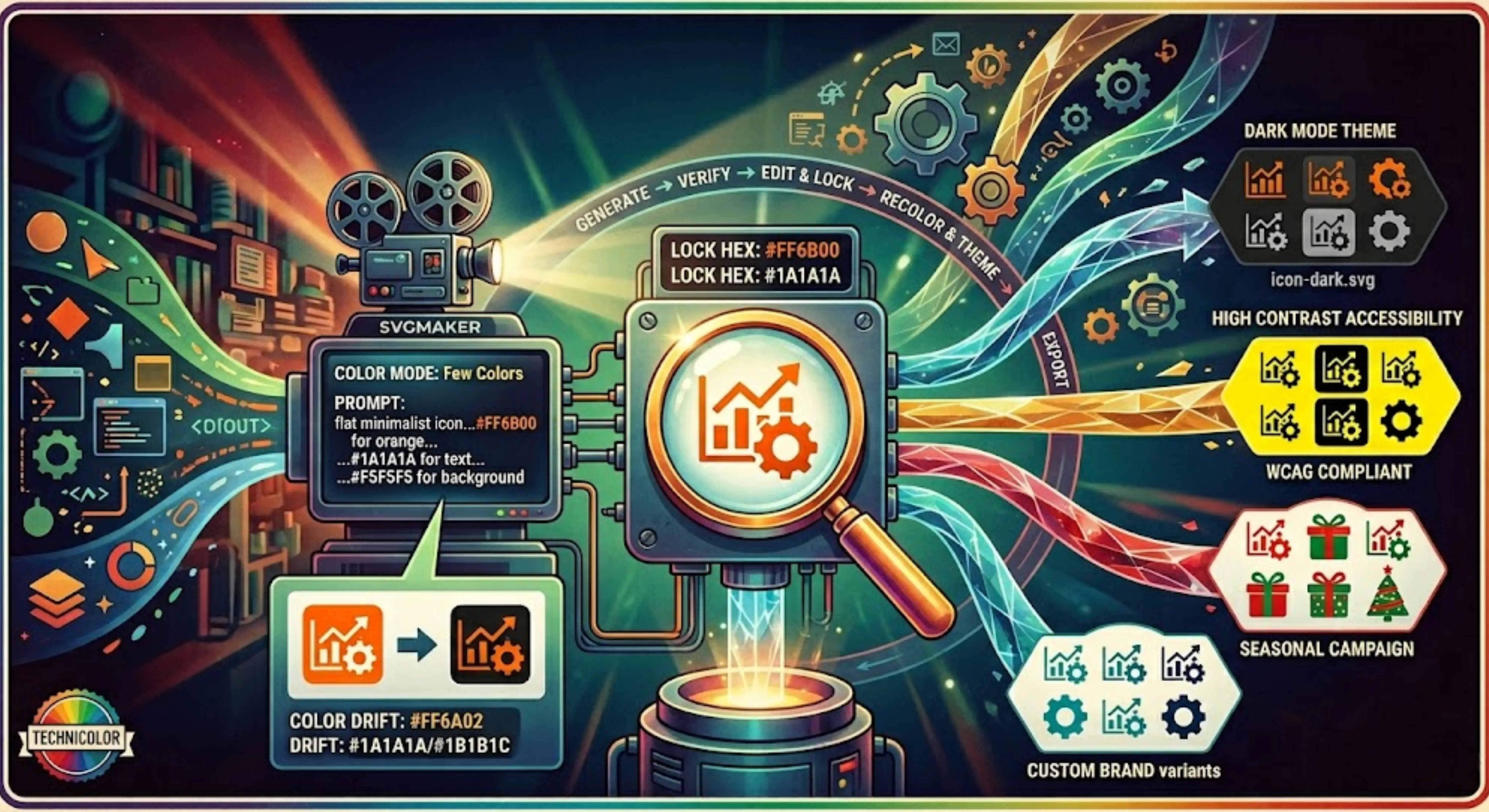 Best Workflows to Generate AI SVGs with Exact Hex Codes and Recolor for Multiple Themes