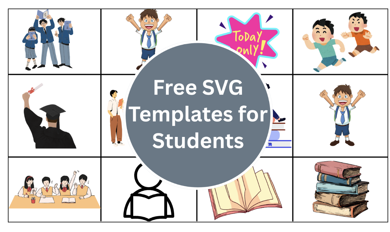 Free SVG Templates for Students - hero illustration
