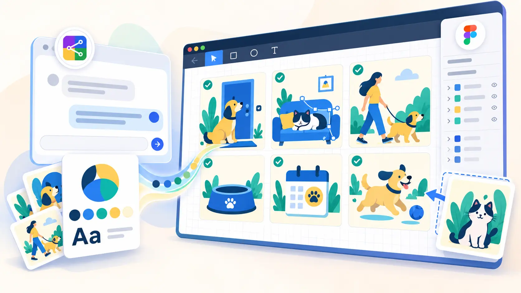 How to Create Consistent, On Brand SVG Illustration Packs with an AI Design Agent and Figma Plugin