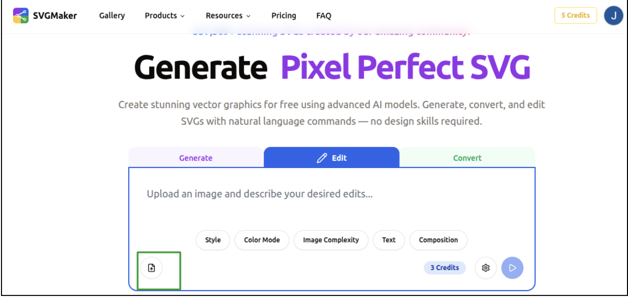 Step 1: Uploading SVG file to SVGMaker
