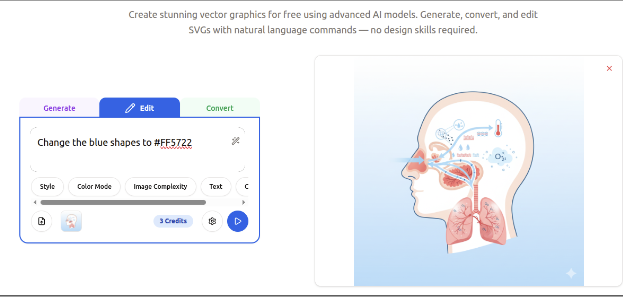Step 2: Changing colors with AI prompts