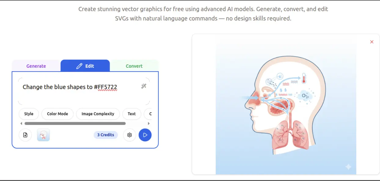 Step 2: Changing colors with AI prompts