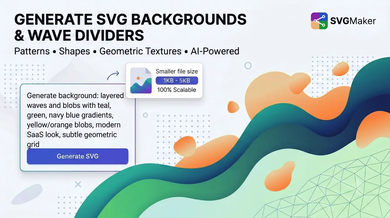 SVG Background Generator: Create Waves, Blobs, Patterns, and Section Dividers with AI