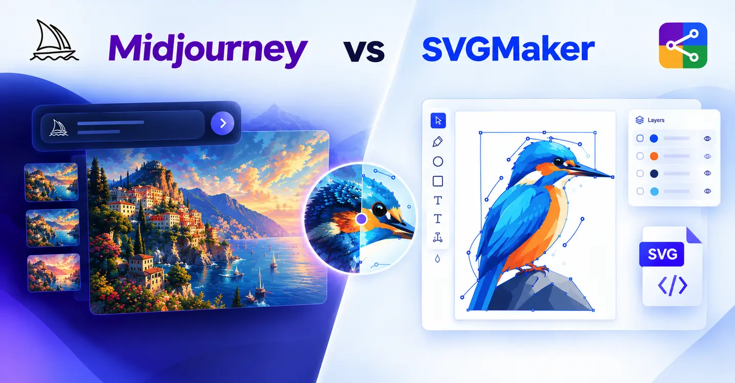 SVGMaker vs Midjourney: Which AI Tool Is Better for Vector Graphics?