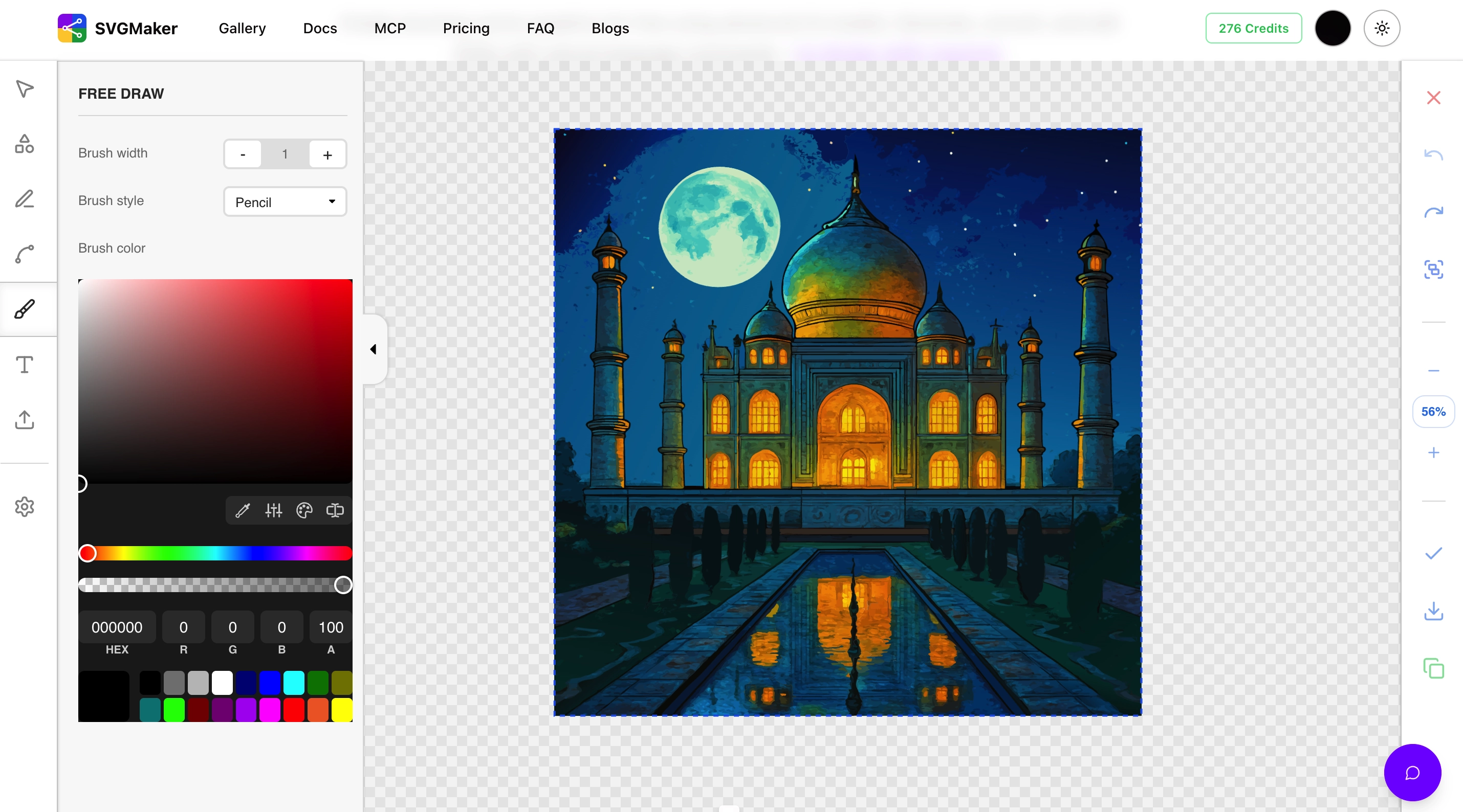A powerful, intuitive SVG editor with free draw, brush controls, and advanced color selection. Create, modify, and perfect your vector graphics with precision tools and a modern interface. Ideal for designers and creators who want full control over their SVG artwork.